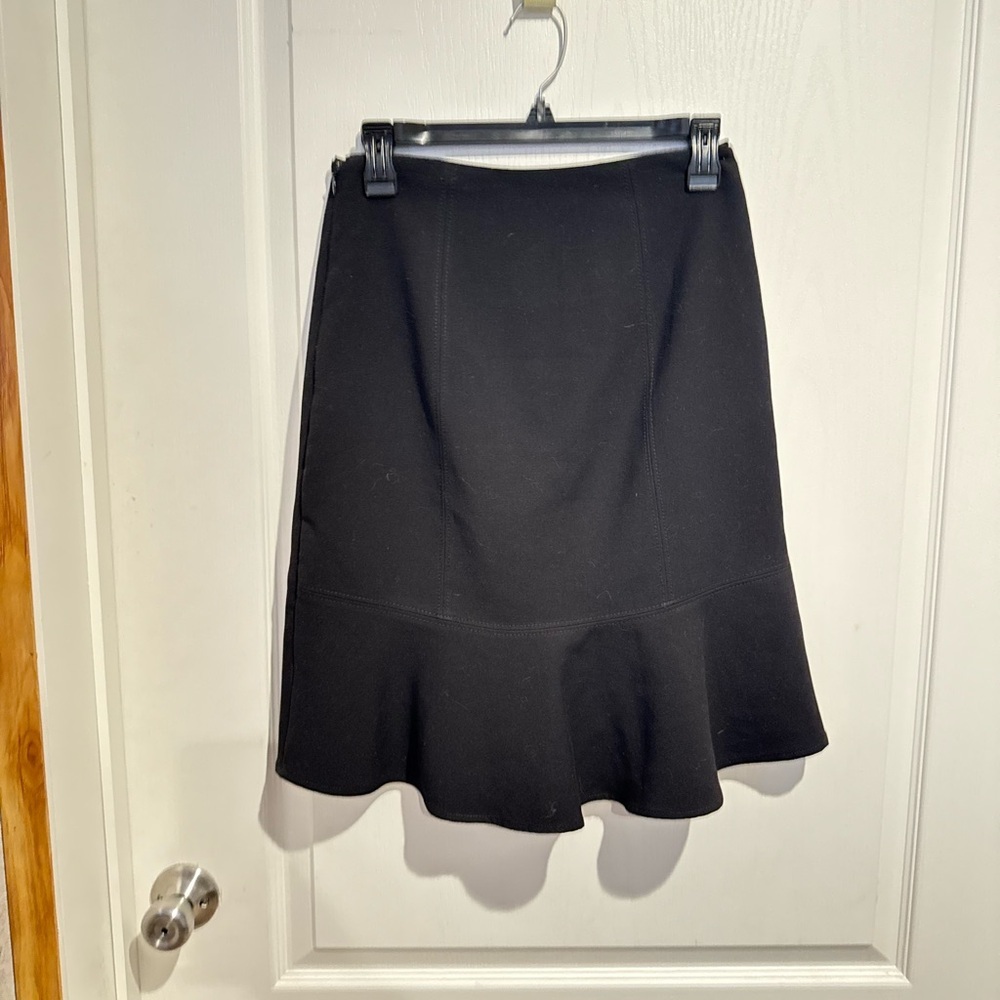White House Black Market Asymmetrical Black Skirt - Picture 2 of 4